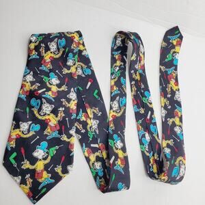 Dr. Seuss Guy-I-Am Handyman Carpenter Green Eggs and Ham Black Silk Tie 1994